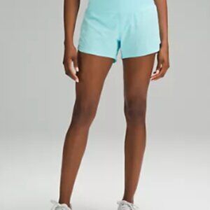 Lululemon Speed Up High-Rise Lined Short 4", size 6 in Cyan Blue